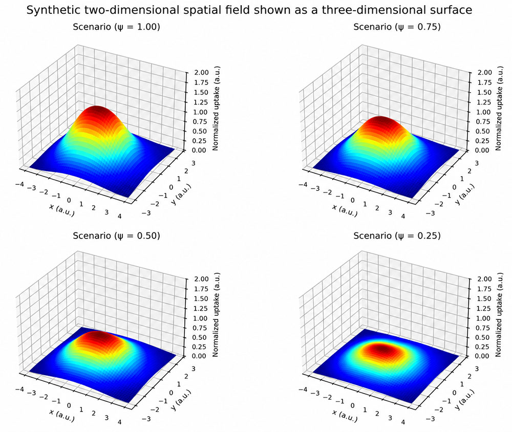A Brain Uptake Constant for Mathematical Modeling of Cerebral Radiopharmaceutical Uptake: A Synthetic Computational Study