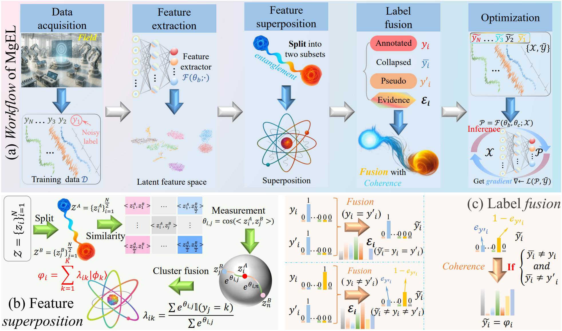 MgEL: Quantum Entanglement-Inspired Evidence Fusion for Learning with Noisy Labels