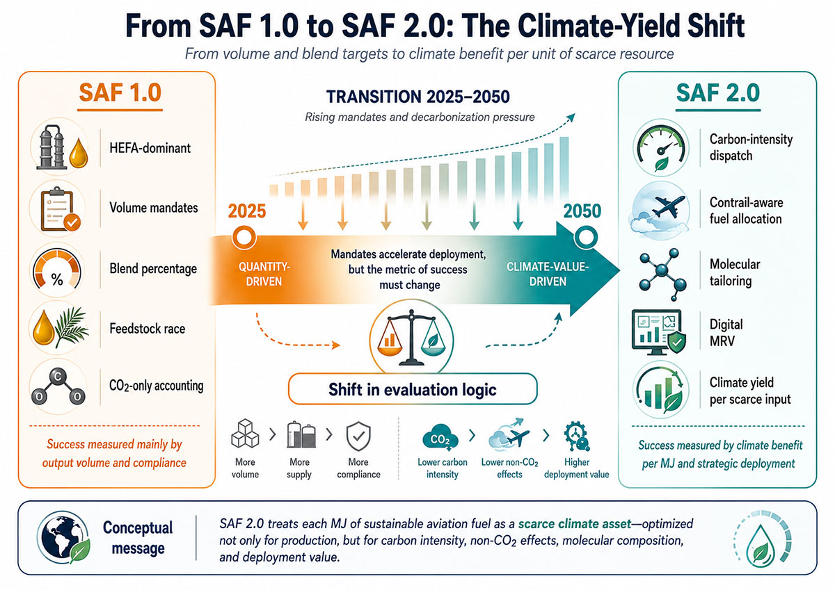 Sustainable Aviation Fuel 2.0: Carbon- and Contrail-Intensity Managed Refineries for Climate-Smart Aviation