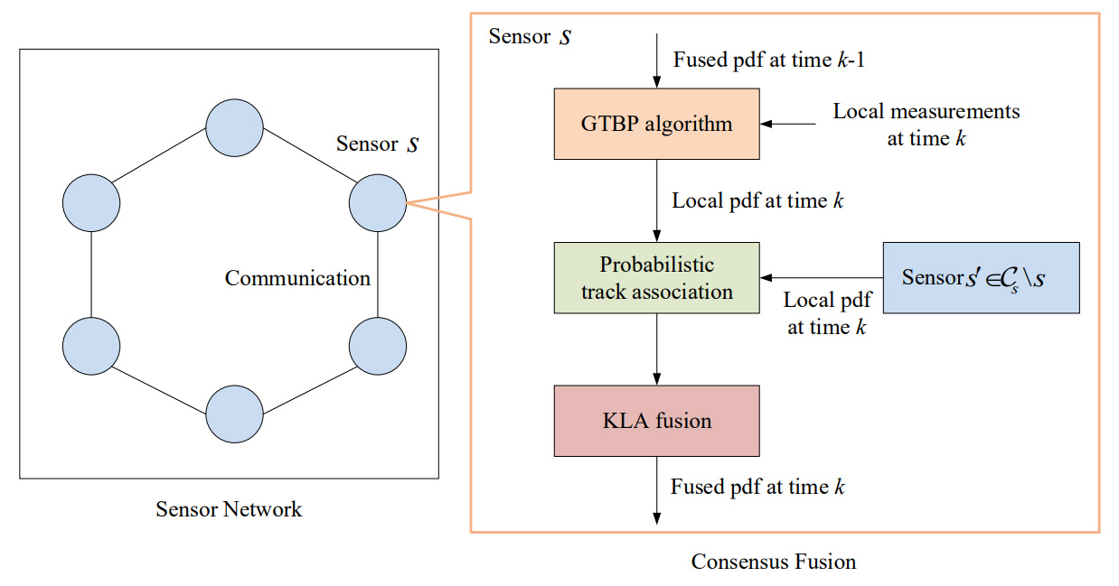 Distributed Group Target Tracking under Limited Field-of-View Sensors Using Belief Propagation