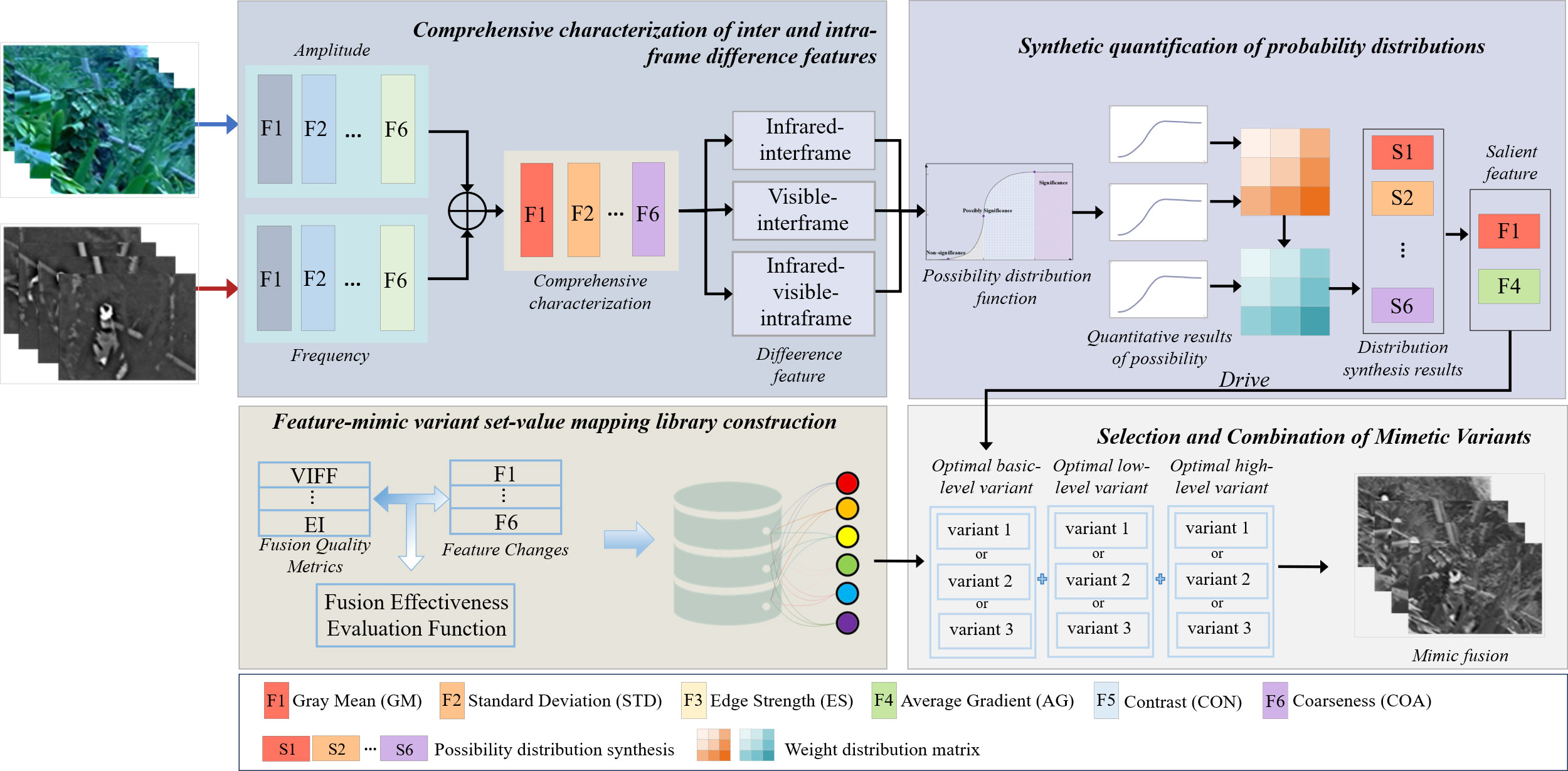 Salient Feature-Driven Bimodal Video Mimic Fusion Algorithm